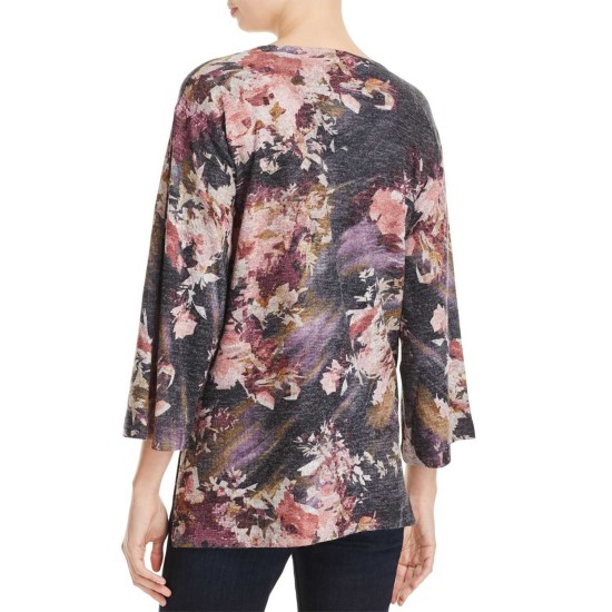 Women's Abstract Floral Print Tunic