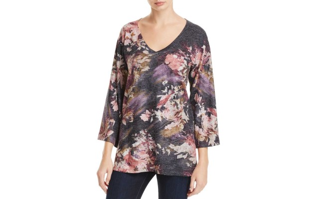  Women's Abstract Floral Print Tunic