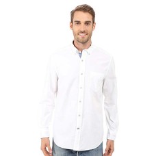 Nautica Long Sleeve Solid Oxford Shirt (Bright White, XXL)