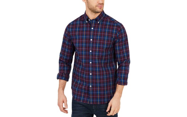  Men’s Big & Tall Classic Fit Plaid Long Sleeve Shirts