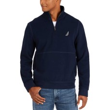 Nautica Men’s Big & Tall Quarter-Zip Fleece Pullover (Navy, 1XLT)