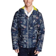 Nautica Men’s Full-Zip Graphic Print Hooded Windbreaker Jackets