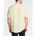  Men’s Short Sleeve Classic Fit Solid Linen Button Down Shirt (Sunshine,L)