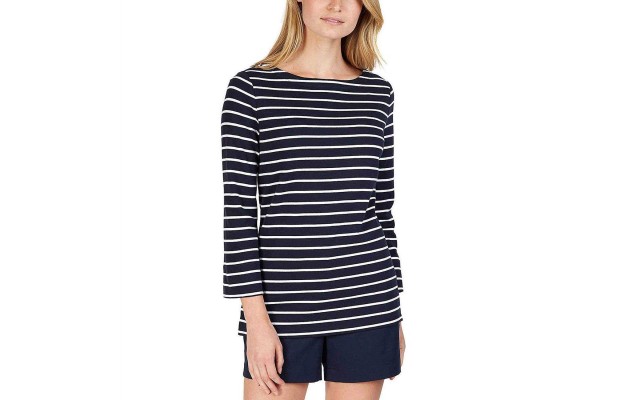  Women’s 3/4 Cuffed Sleeve Chambray Casual Blouse Pullover Shirt Tops