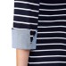  Women’s 3/4 Cuffed Sleeve Chambray Casual Blouse Pullover Shirt Tops