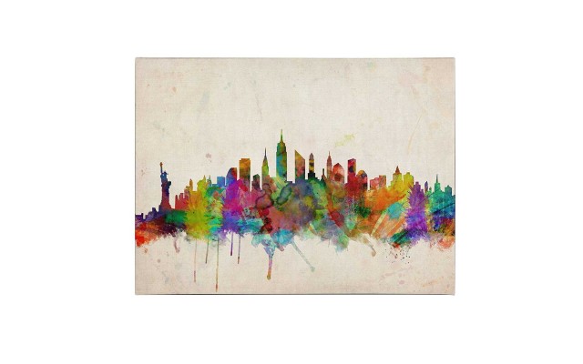 New York Skyline  by Michael Tompsett, 22 by 32-Inch Canvas Wall Art