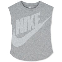 Nike Girl's Graphic-Print T-Shirts, Little Silver, 4