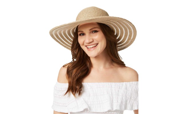  Sheer Floppy Hat, Sand Heather