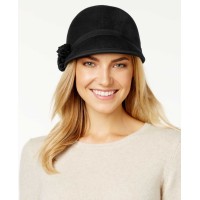 Nine West Women's Felt And Flowers Caps, Black