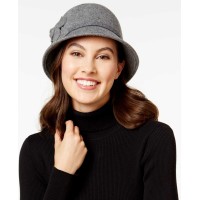 Nine West Women's Felt Self Flower Cloche Hats, Gray