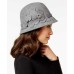  Women's Felt Self Flower Cloche Hats, Gray