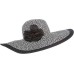  Womens Floppy Hat One Size Black/White