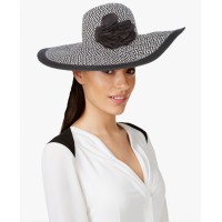 Nine West Womens Floppy Hat One Size Black/White