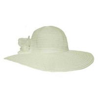 Nine West Women's Flower Sheer Floppy Hats, White