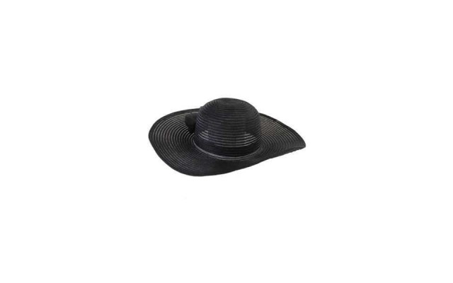  Women's Flower Sheer Floppy Hats, Black