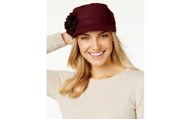  Women's Flowers Workers Caps, Red