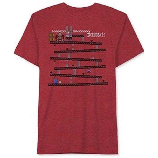  Graphic-Print Donkey Kong T-Shirt, Toddler & Little Boys (Red Heather, 4)