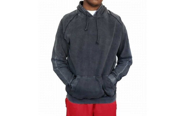 Oak & Rye Vintage Mens Hooded Drawstring Sweater (Gray, L)