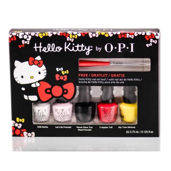  Hello Kitty Friend Pack 5 Mini Nail Lacquer Polish & Art Tool Set Boxed NIB