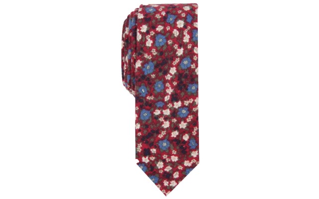   Men’s Andras Skinny Floral Tie (Red)