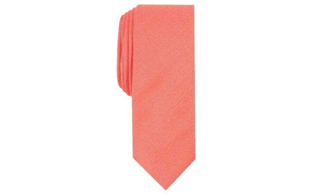  Men’s Beckman Solid Skinny Tie (Orange)