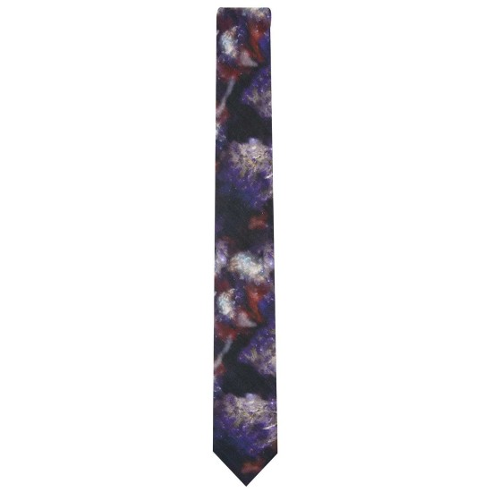 Men’s Doleman Skinny Floral Tie (Purple)