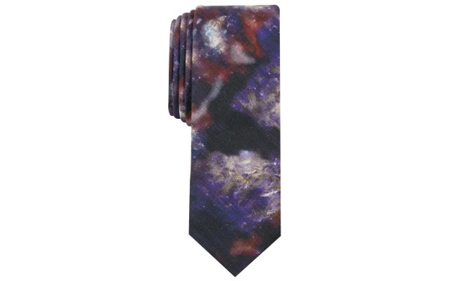  Men’s Doleman Skinny Floral Tie (Purple)