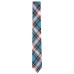  Men’s Ellering Skinny Plaid Tie (Teal)