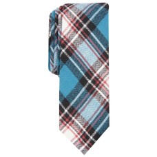 Original Penguin Men’s Ellering Skinny Plaid Tie (Teal)