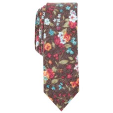 Original Penguin Men’s Holm Skinny Floral Tie (Brown)
