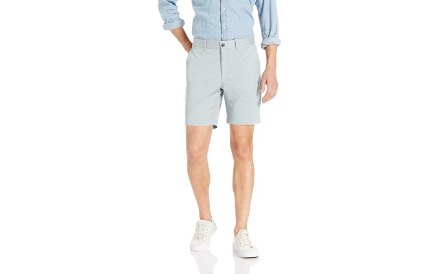  Mens Premium Core Slim Fit Chino Shorts (Pastel Blue, 29)