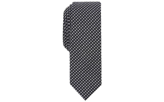  Men’s Sieber Skinny Dot Tie (Black)