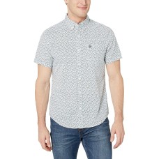 Original Penguin Men’s Stretch Ditsy Floral-Print Shirt (Bright White, XX-Large)
