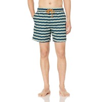 Original Penguin Men’s Stripe Elastic Waist Volley Swim Shorts