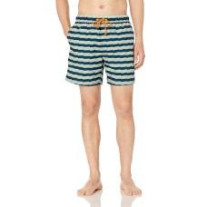 Original Penguin Men’s Stripe Elastic Waist Volley Swim Shorts