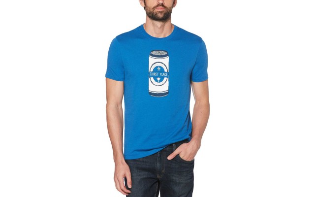  Men’s Thirst Place Graphic T-Shirt (Classic Blue Thirst Place, XL)