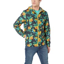 Original Penguin Men’s Tropical Floral-Print Hooded Windbreaker