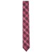  Men’s Yay Plaid Skinny Tie (Red)