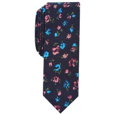 Penguin Men’s Wyman Skinny Floral Tie (Navy)