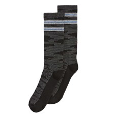 Perry Ellis Men’s Casletic Printed Socks (Black/ Blue)