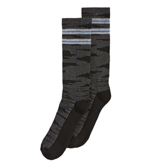  Men’s Casletic Printed Socks (Black/ Blue)