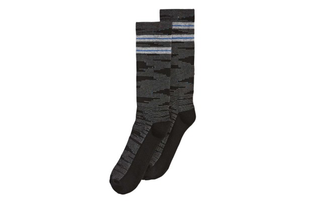  Men’s Casletic Printed Socks (Black/ Blue)