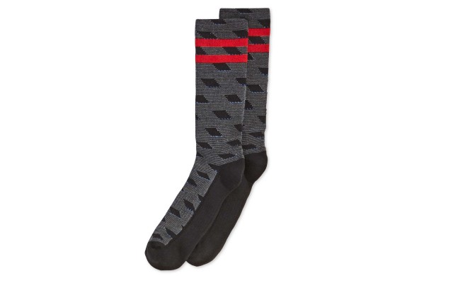  Men’s Casletic Printed Socks (Black/Red)