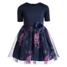 Pink & Violet Big Girls Floral-Print Ballerina Dress