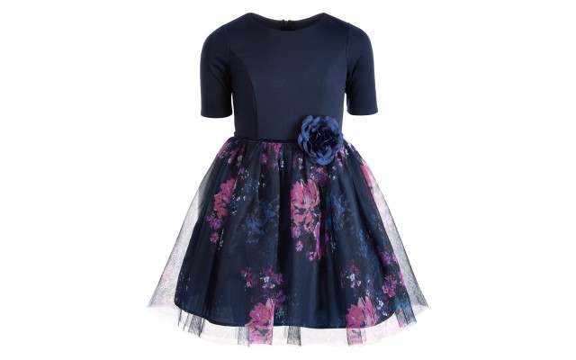 Pink & Violet Big Girls Floral-Print Ballerina Dress