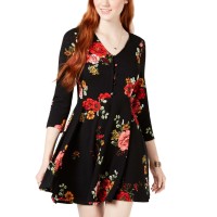 Planet Gold Girl’s Juniors’ Floral Fit & Flare Dresses