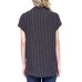  Henley Blouse Print Shirt With Front Chest Pocket