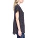  Henley Blouse Print Shirt With Front Chest Pocket