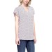  Henley Blouse Print Shirt With Front Chest Pocket