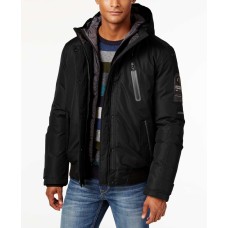Point Zero Layered Down Ripstop Bomber Jacket Black S 7618164ME